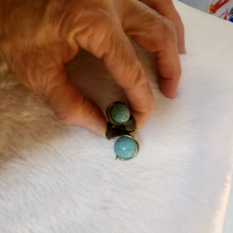 Turquoise Blue Crackle ring 💍 - photo 2