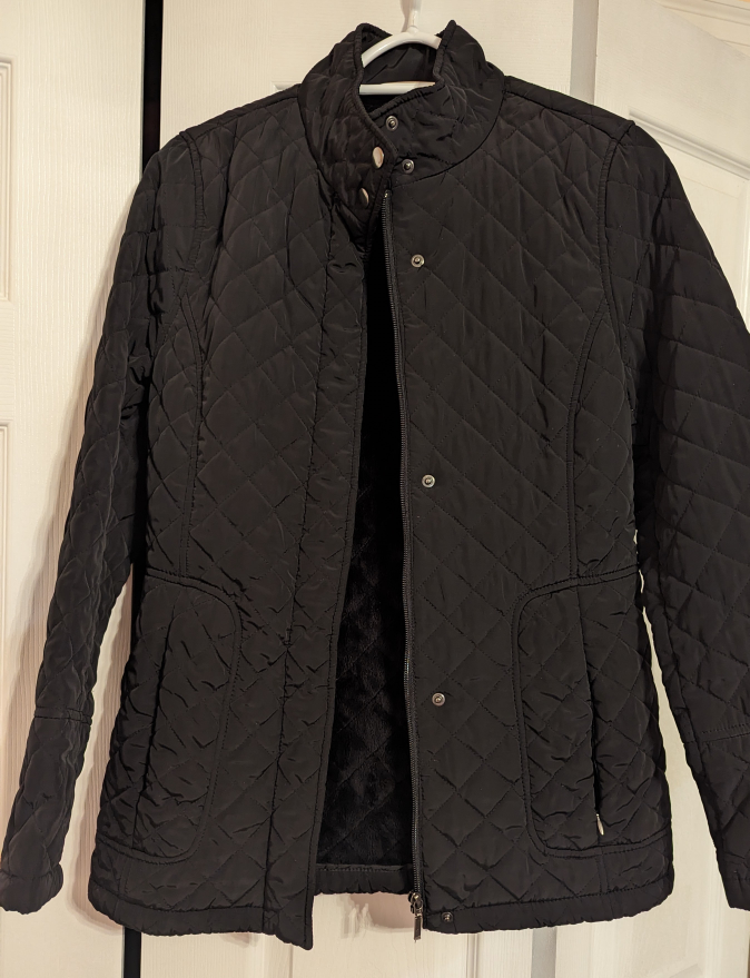 Women quilted  black jacket - photo 2