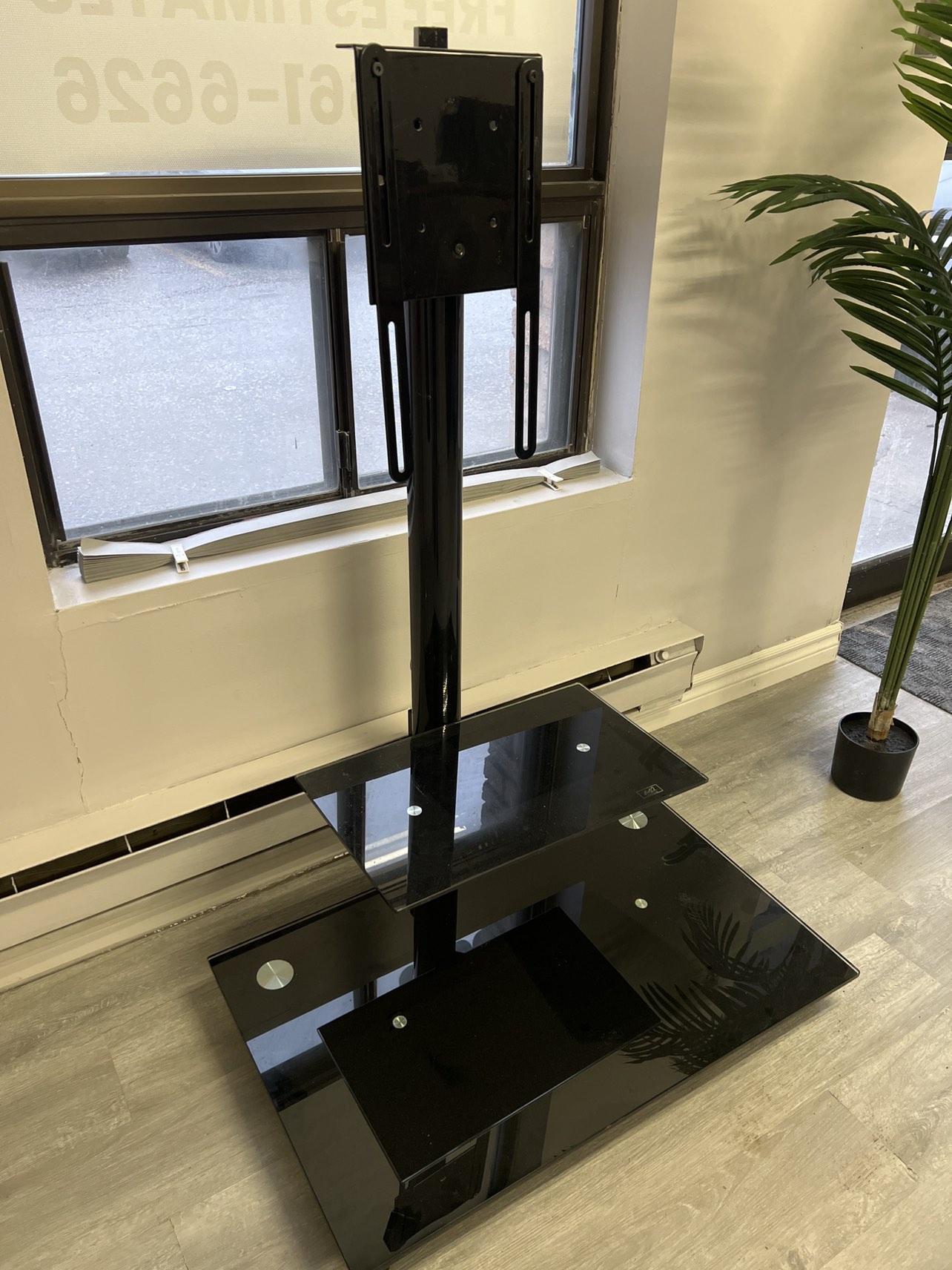 Tempered glass TV stand