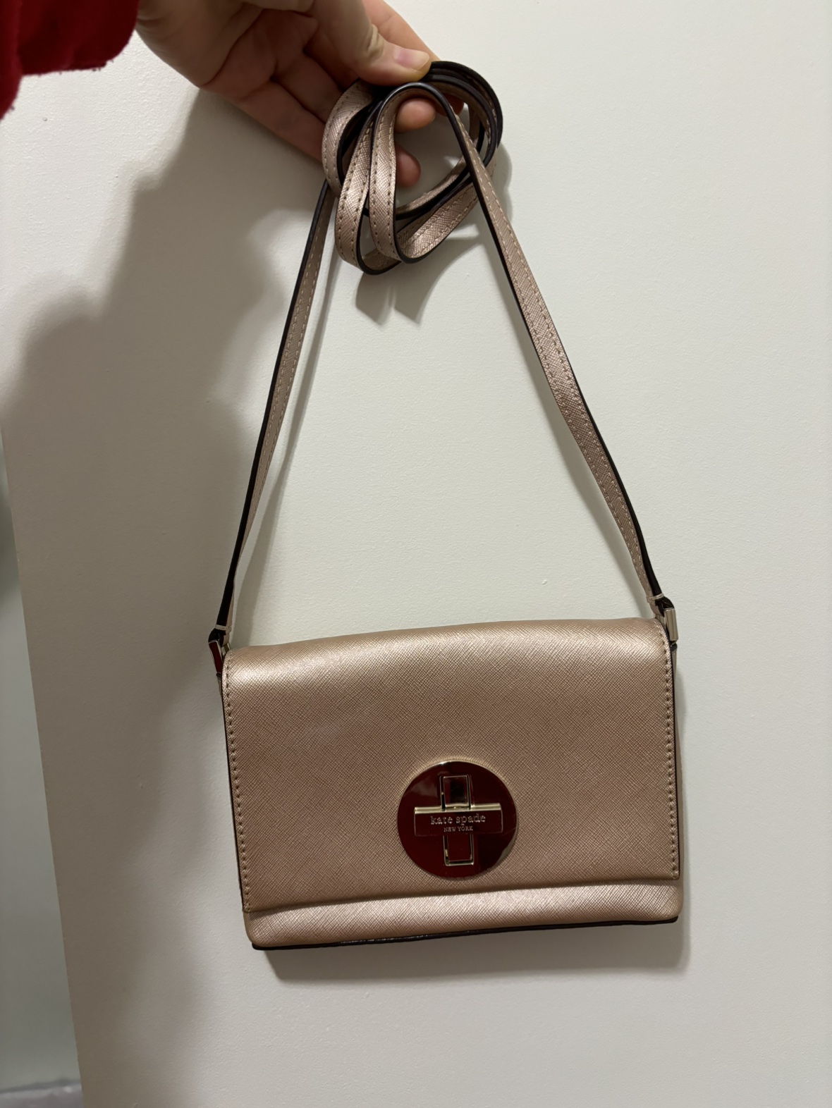 Kate Spade Crossbody Turnkey Small Purse Rose Gold