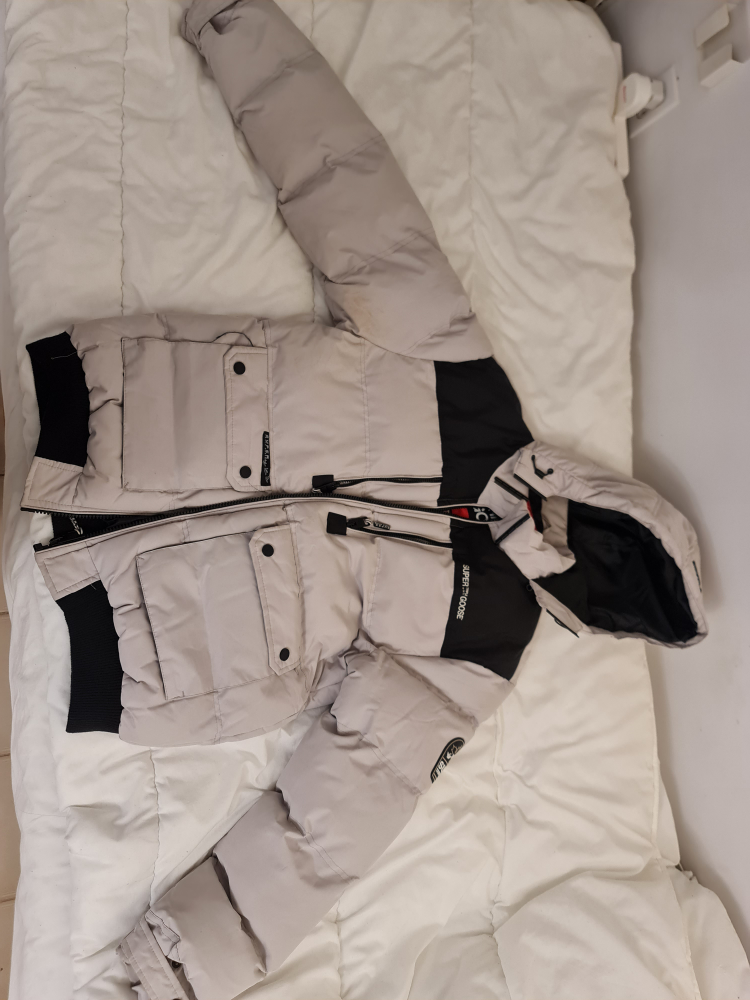 Super Triple Goose Solid Flap Pocket Bomber Jacket - Stone - photo 2