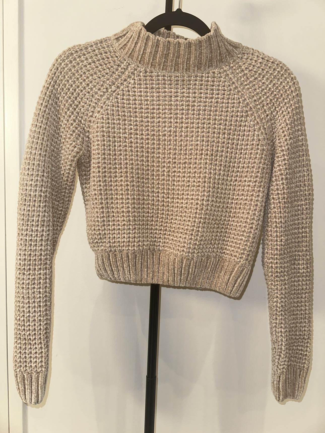 Mock neck beige sweater (XS) - photo 2