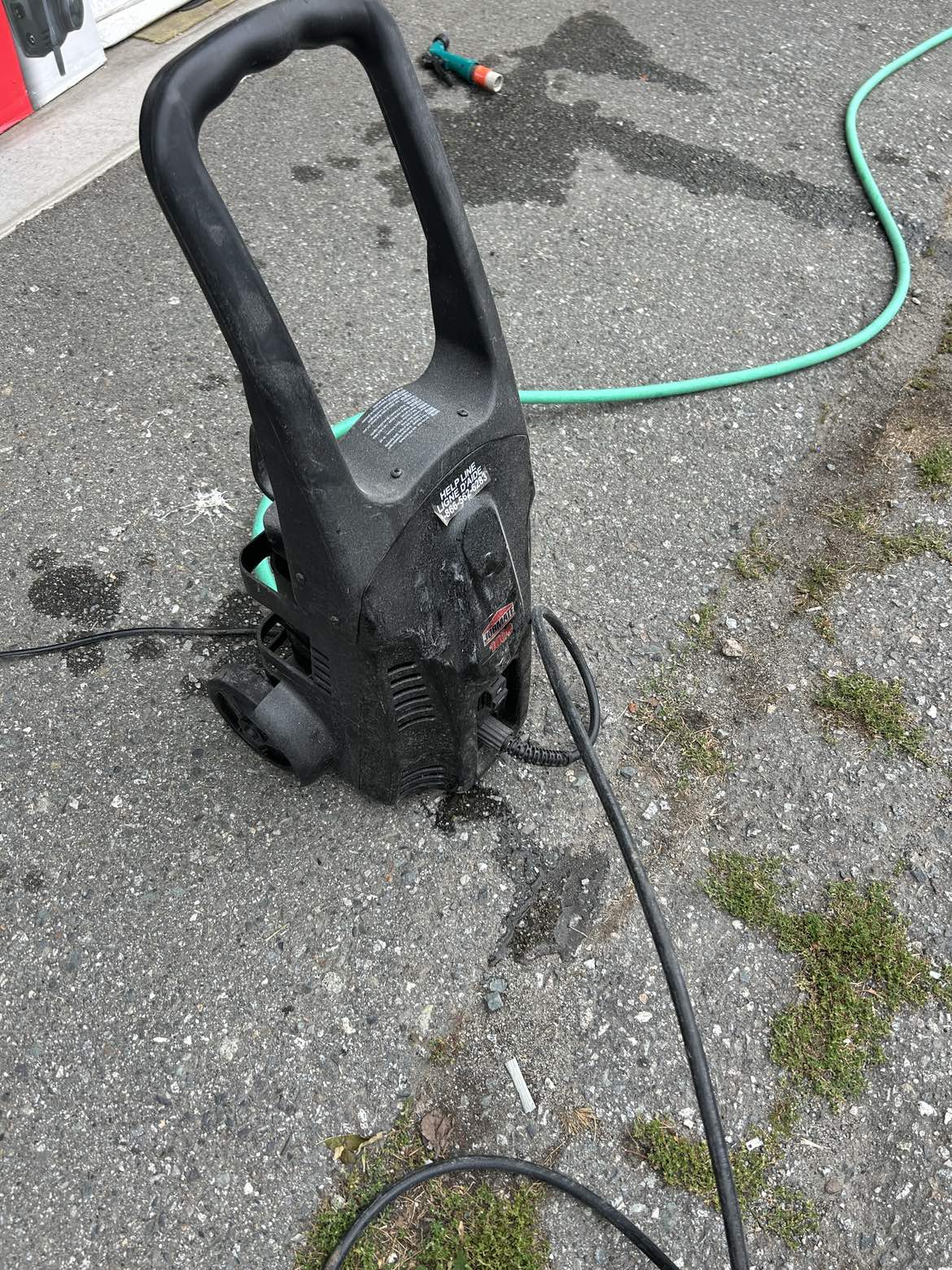 Power plug-in pressure washer image indicator(2)