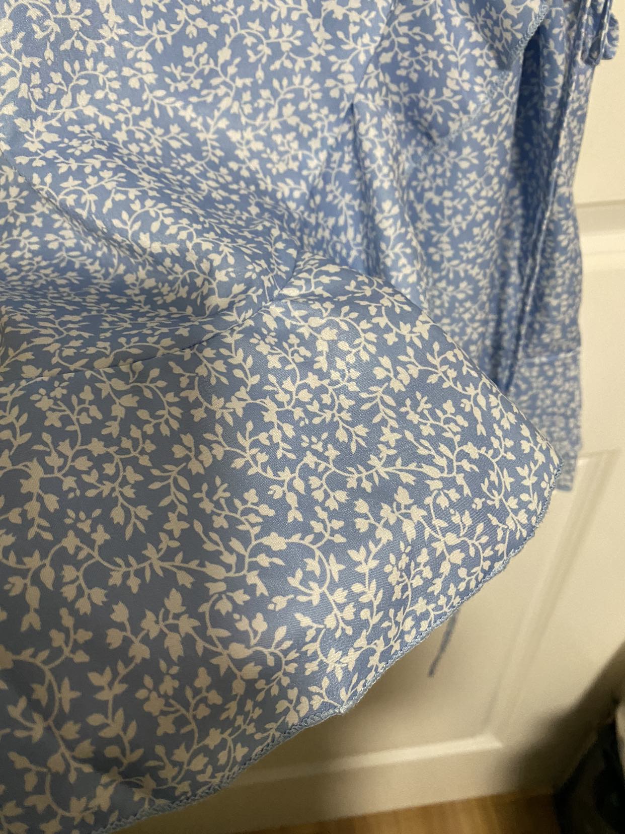 NEW Sky Blue Floral Wrap Dress image indicator(4)