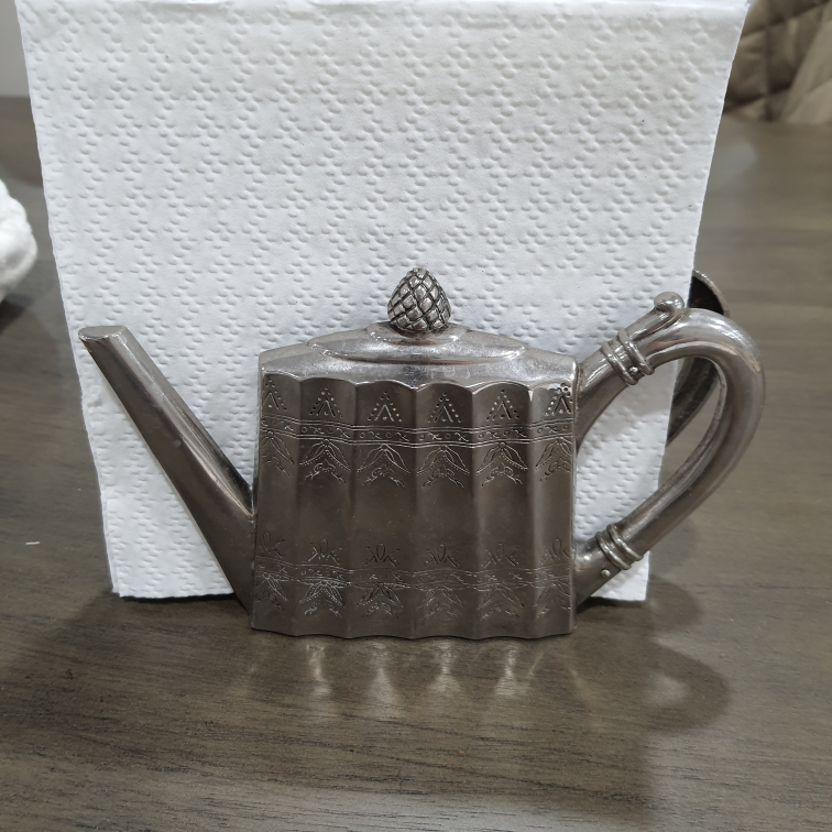 vintage silver napkin holder - photo 2