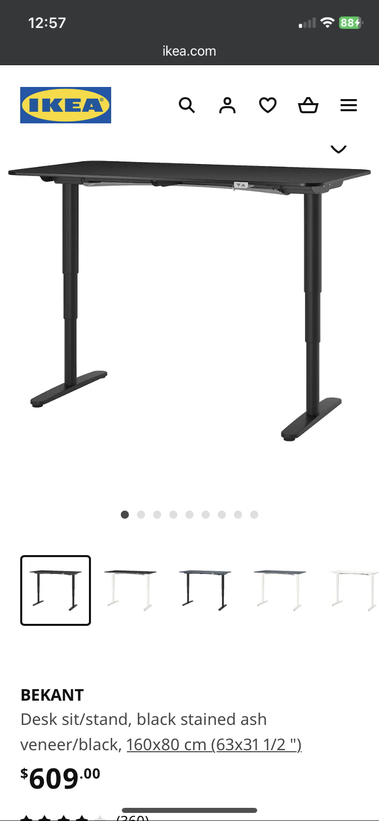 Big desk with electric can adjust height