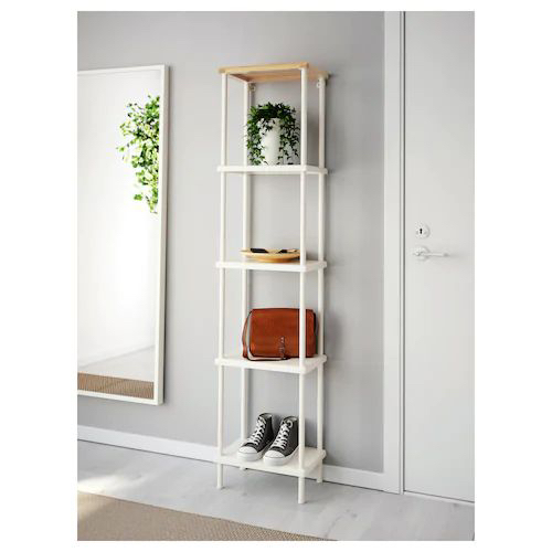 IKEA dynan shelf white and bamboo