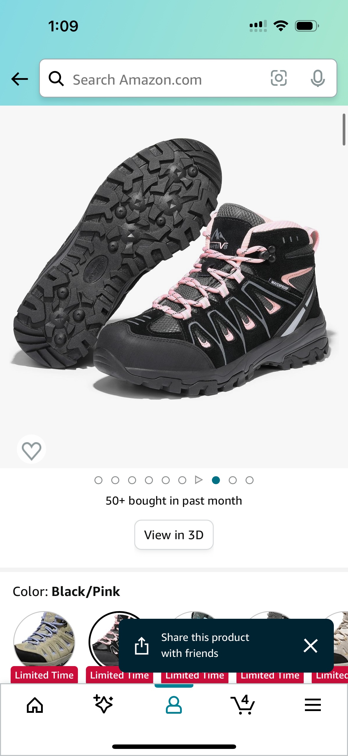 NORTIV 8 Women's Waterproof Hiking Boots Outdoor Trekking image indicator(6)