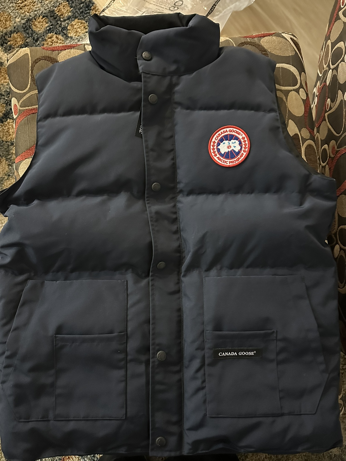Navy blue Canada goose vest thumbnail