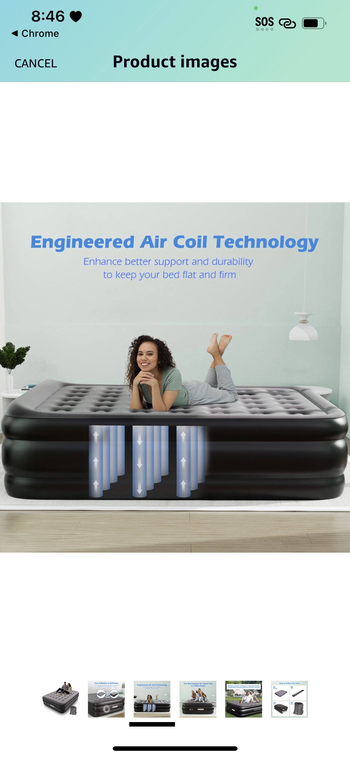 Queen air mattress double blow-up #140 - photo 3