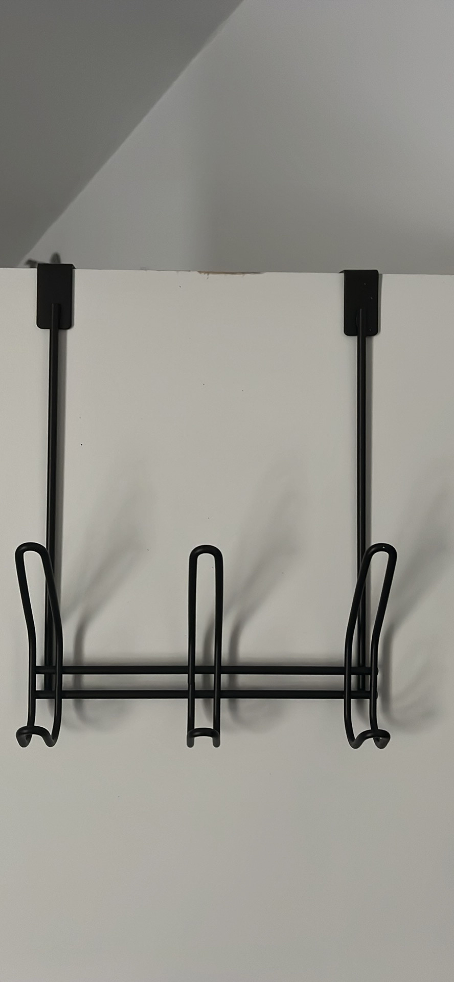 Over The Door Hook, Stainless Steel 3 Hooks, Black