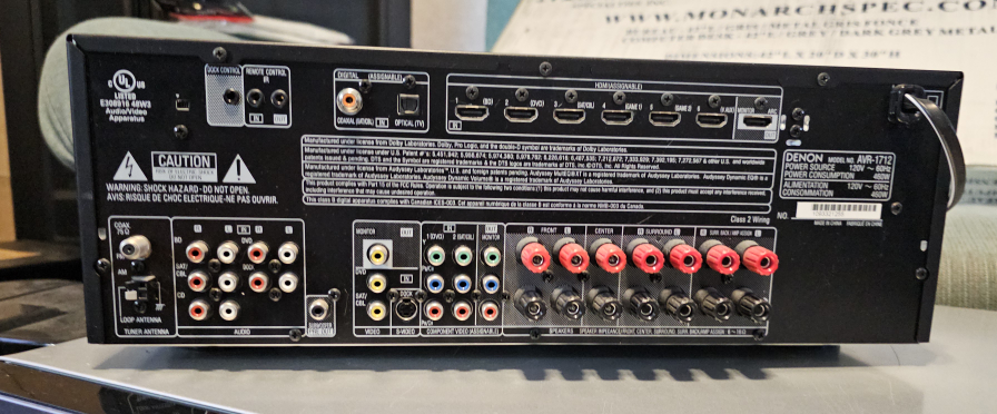 Denon AVR-1712  Audio/Video Receiver - photo 3