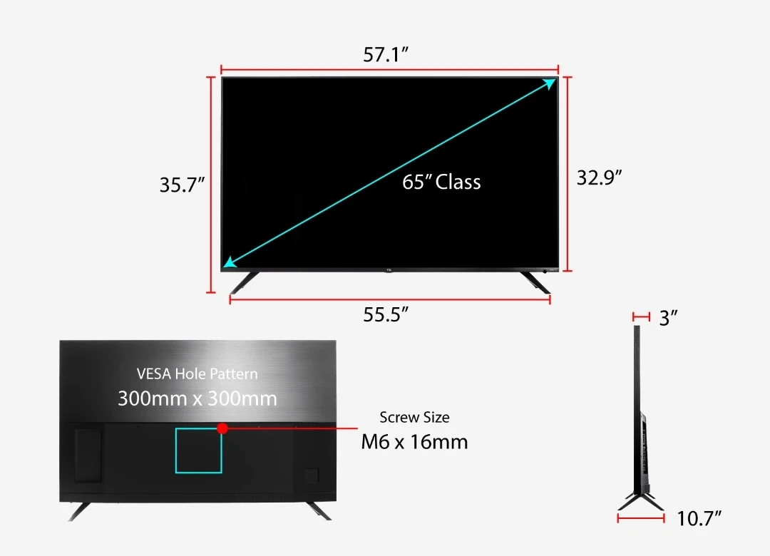 TCL 65" 6 series w/ Chrome Cast 4k - photo 5