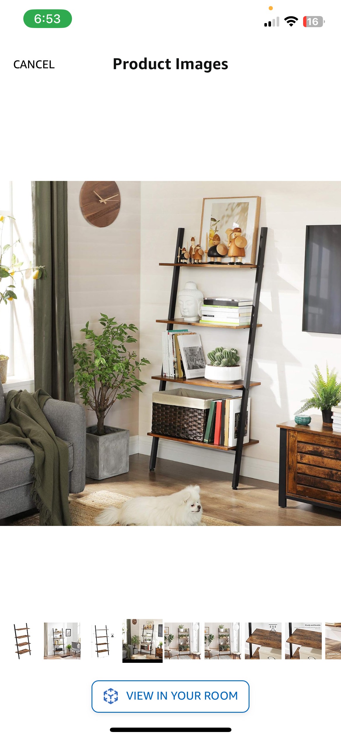 4-Tier Bookshelf, Storage Rack Shelves, Rustic Brown - photo 3