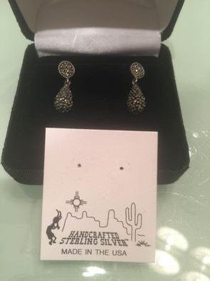 New Barney’s New York delicate drop black earrings with crystals image indicator(6)