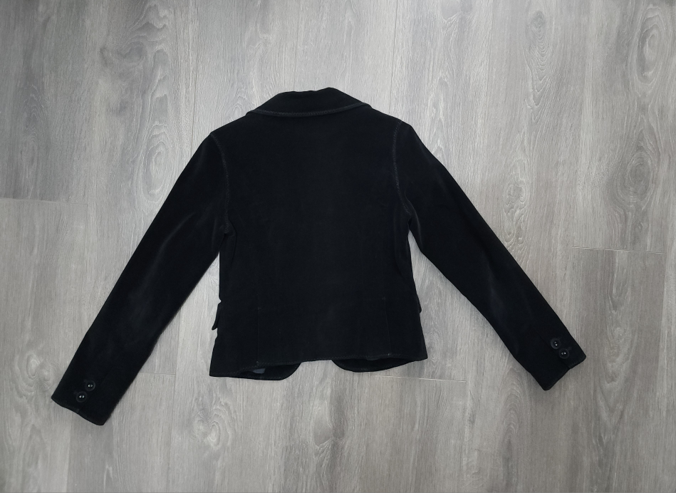 Velvet Blazer Size S Black Color image indicator(2)
