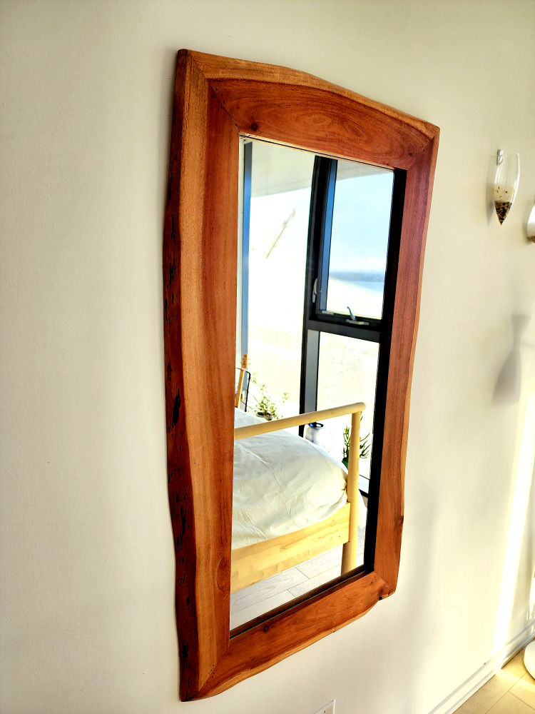 Wall Mirror - Cherry Wooden Framed Mirror
