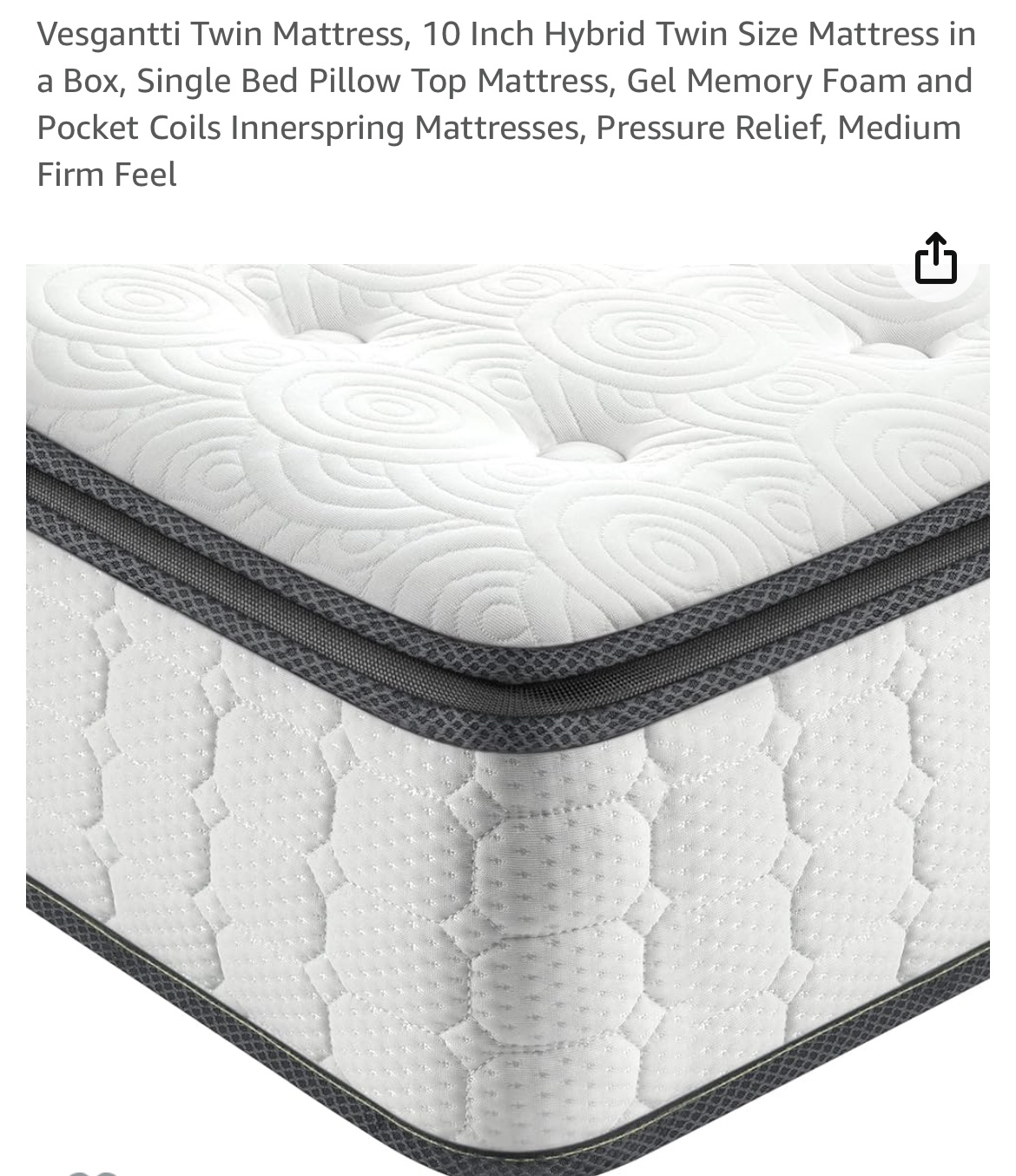 Twin mattress