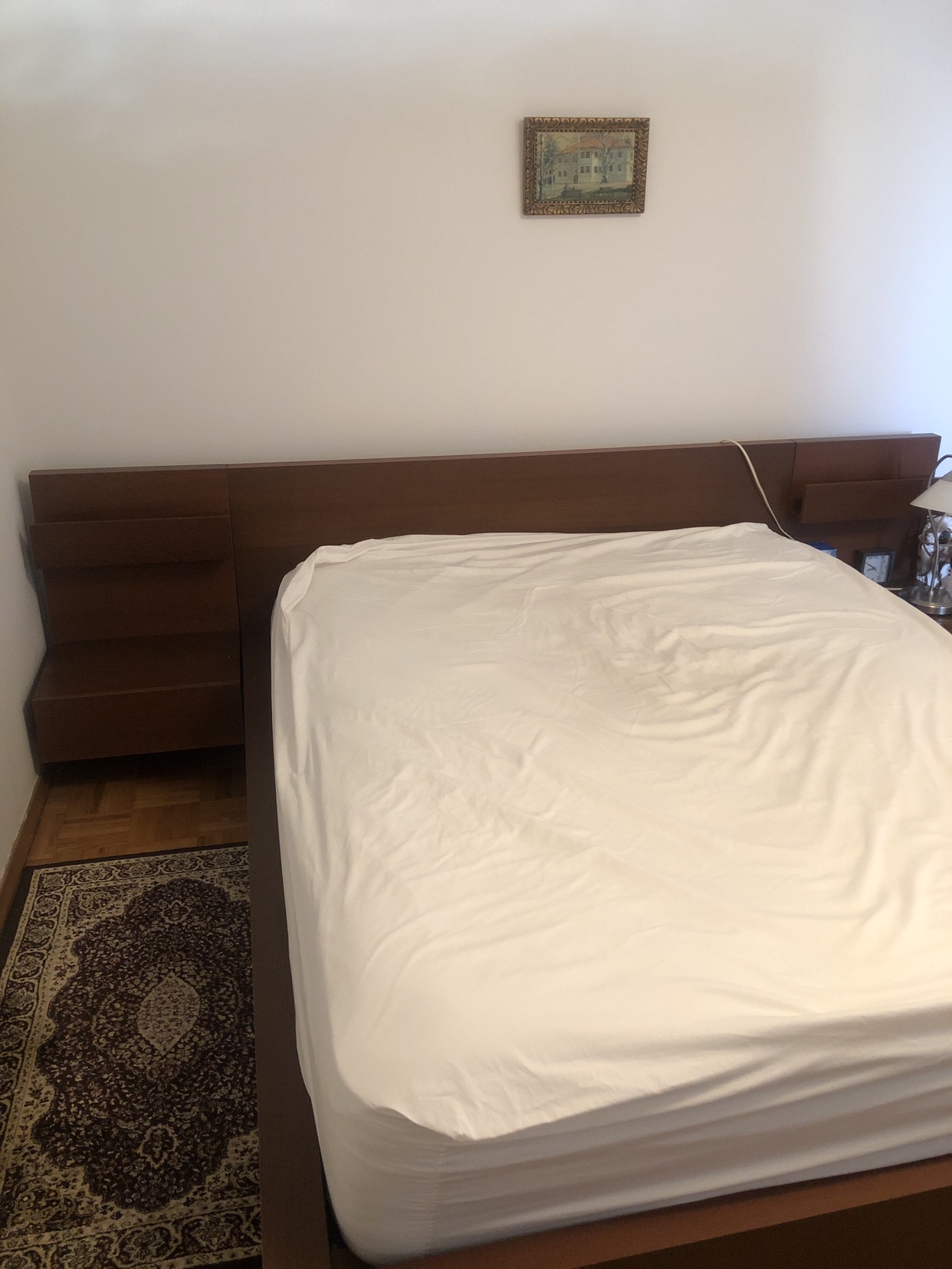 Queen Size bed frame with night tables