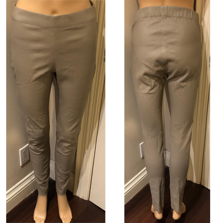 Joseph Lambskin Stretch Leather Leggings Retail 2000+