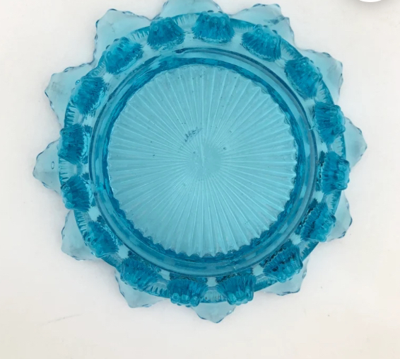 Blue Glass Vintage Trinket Dish image indicator(3)