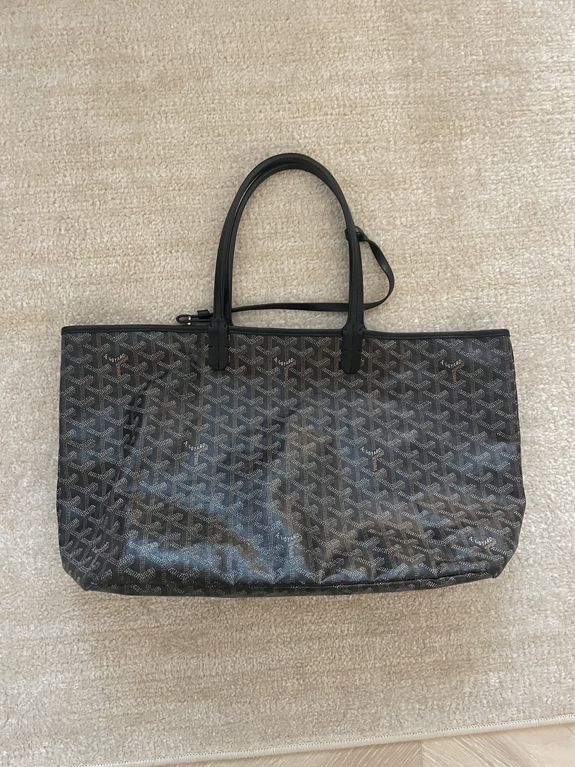 Authentic Goyard Tote PM Navy Blue - photo 4
