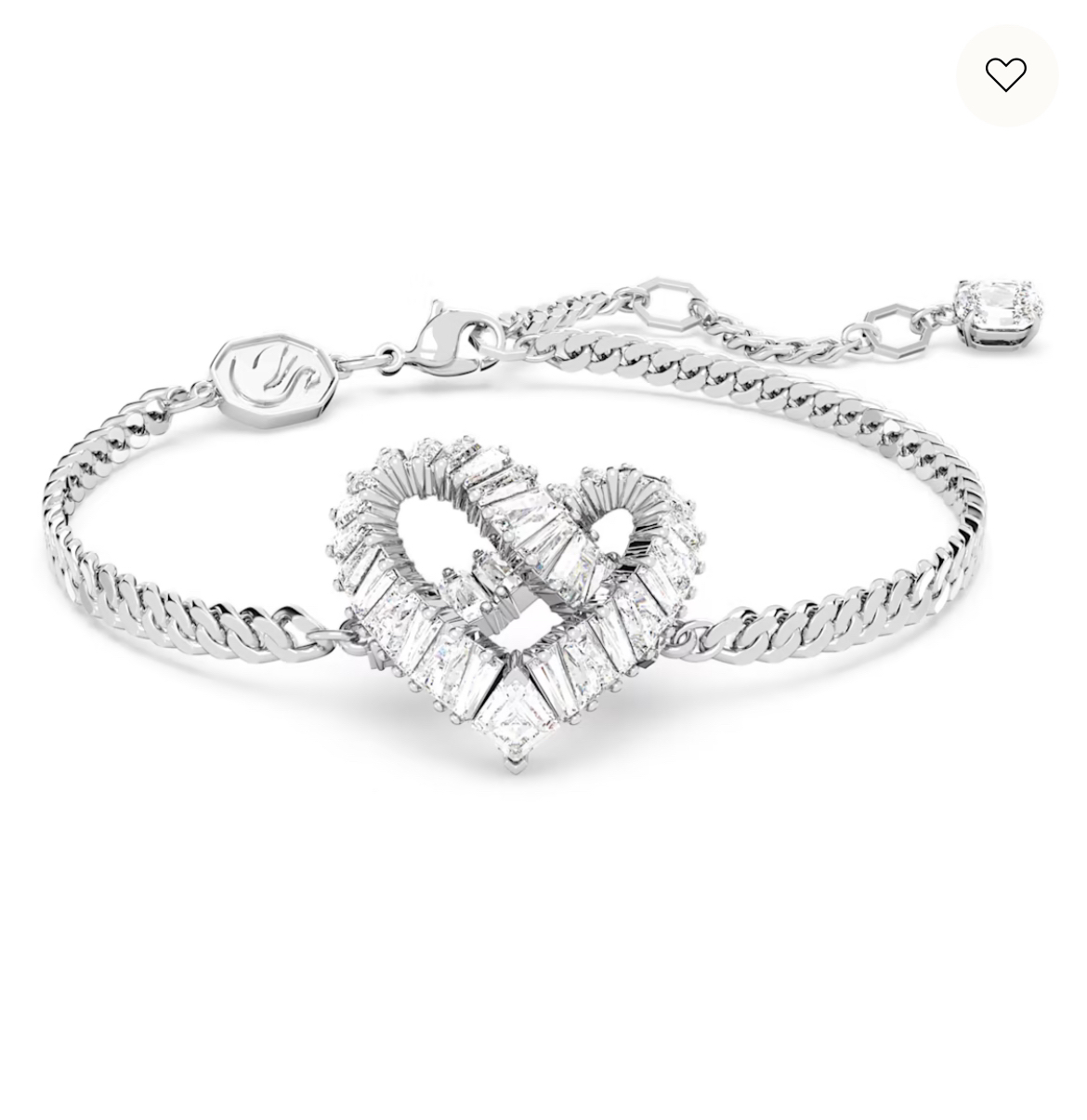 Brand new* Swarovski matrix heart bracelet thumbnail