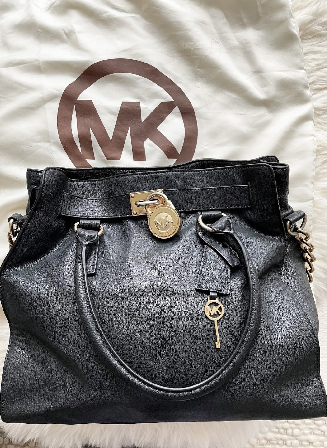 Michael Kors leather Hamilton purse- Large
