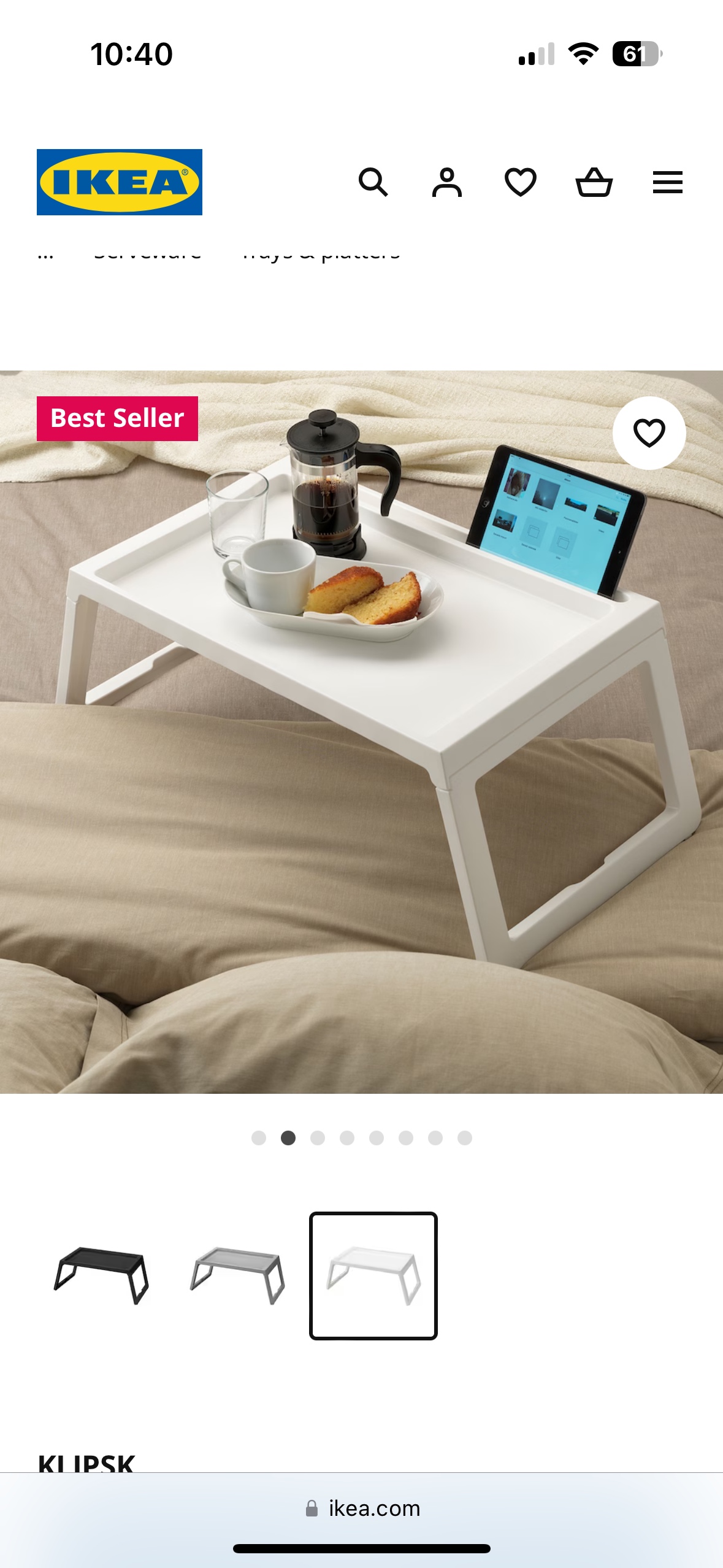IKEA bed tray KLIPSK - photo 2