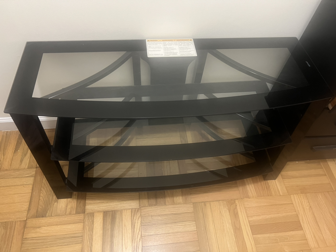 TV Stand-glass and metal