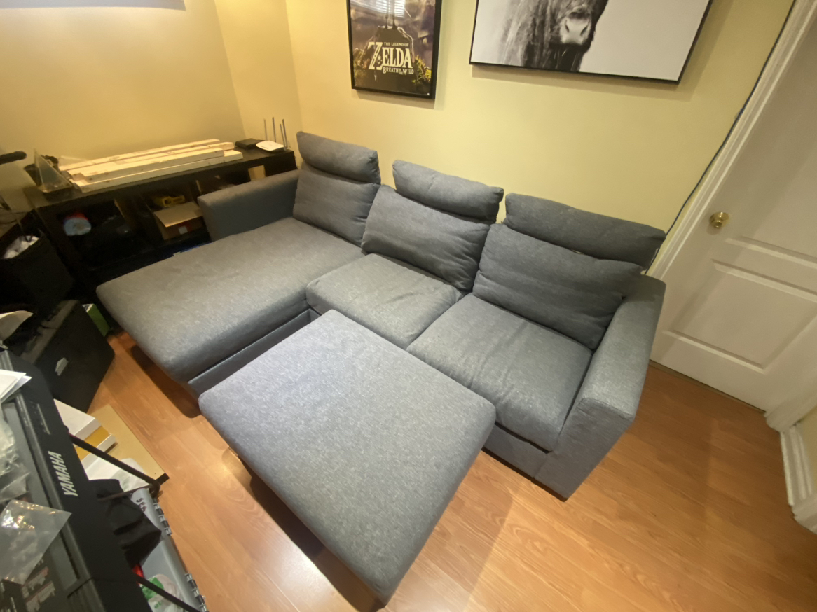 IKEA Vimle aka Finnala couch with footstool storage - photo 4