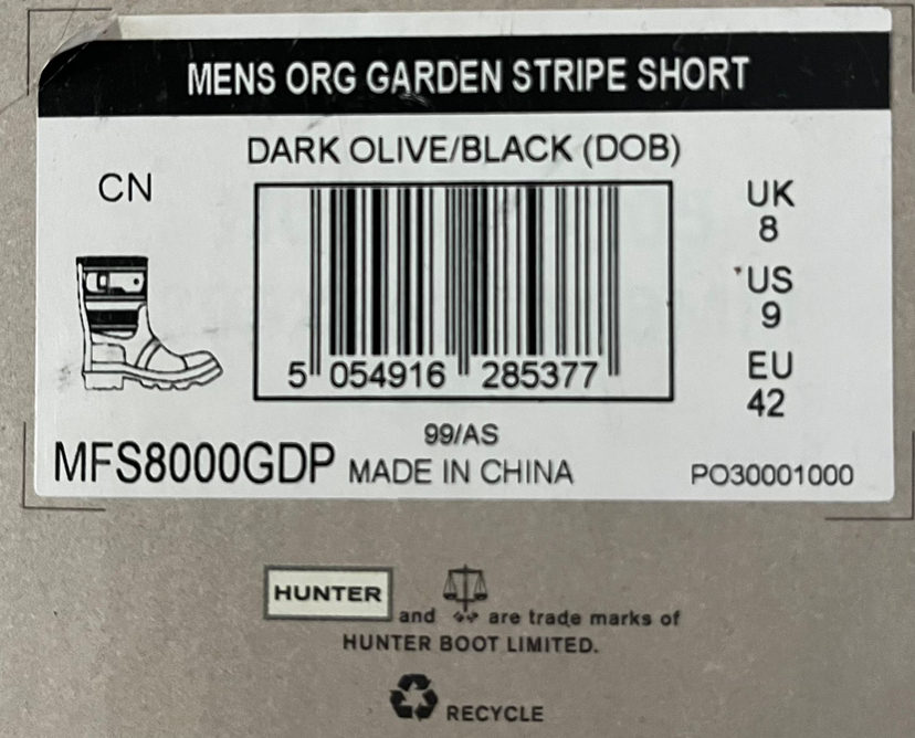 Hunter boots for men, size 9 US image indicator(2)