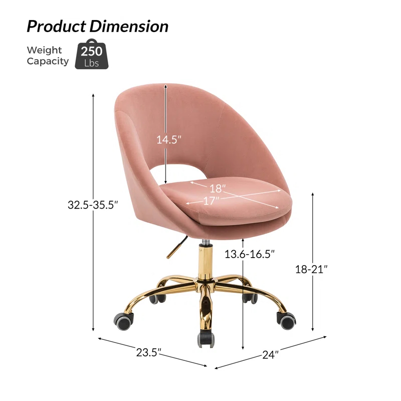 Lourdes Rotating Pink Chair - photo 4