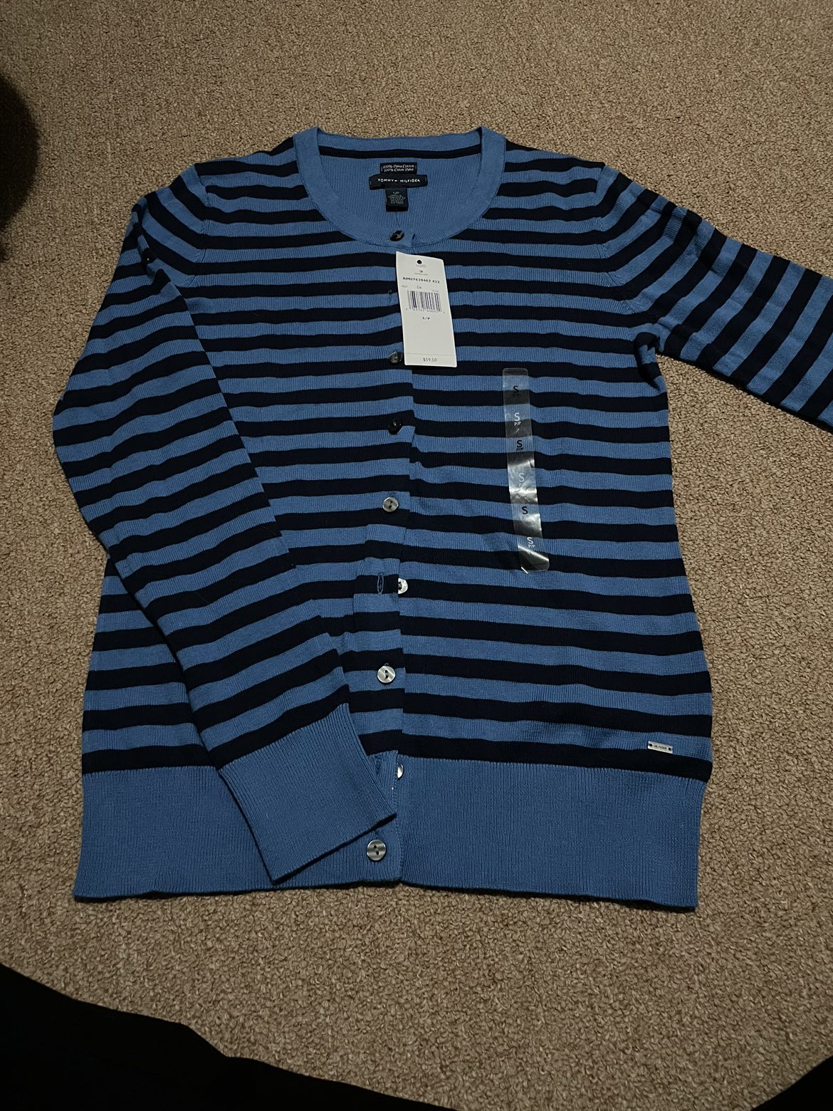 100% Pima cotton Tommy Hilfiger W cardigan. Brand new
