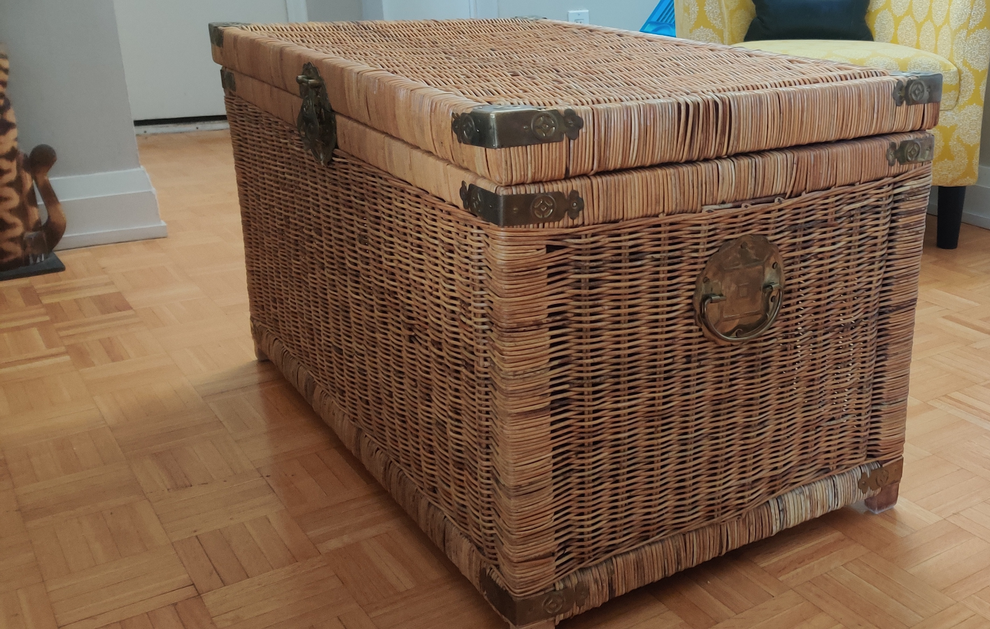 Vintage Wicker Trunk