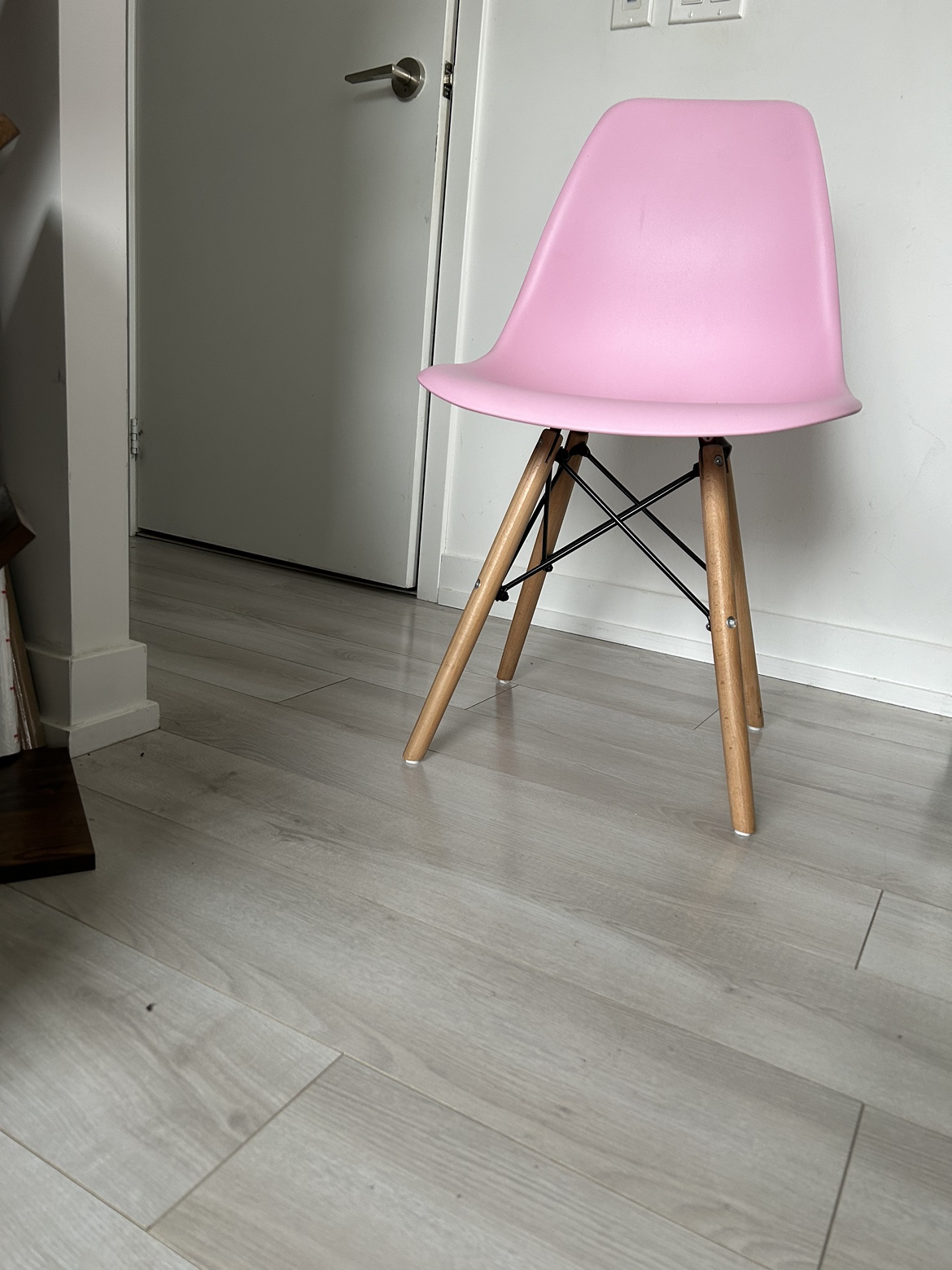 🌸 Pink Eiffel Style Plastic Chair - $40 (Retail: $125) - photo 2