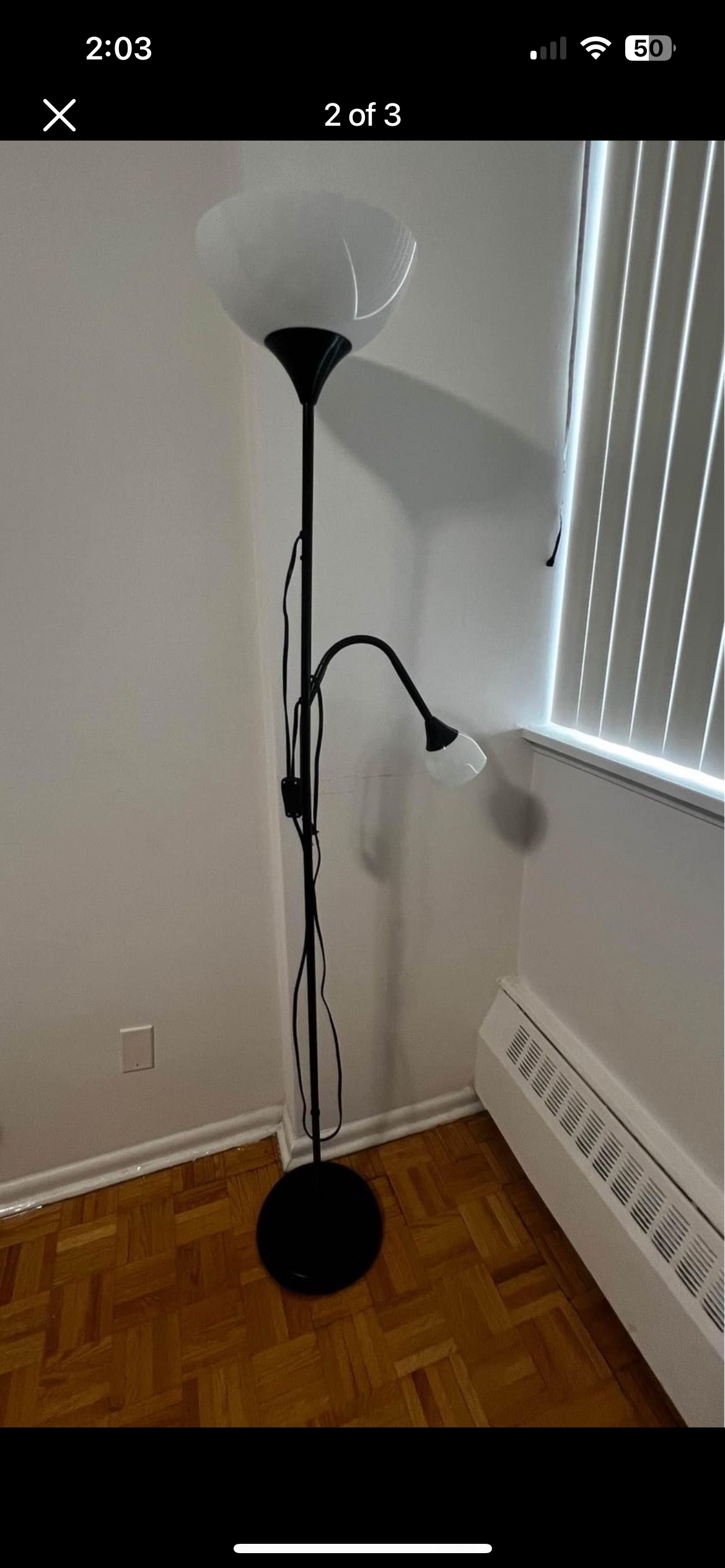 Floor lamp with reading light - photo 2