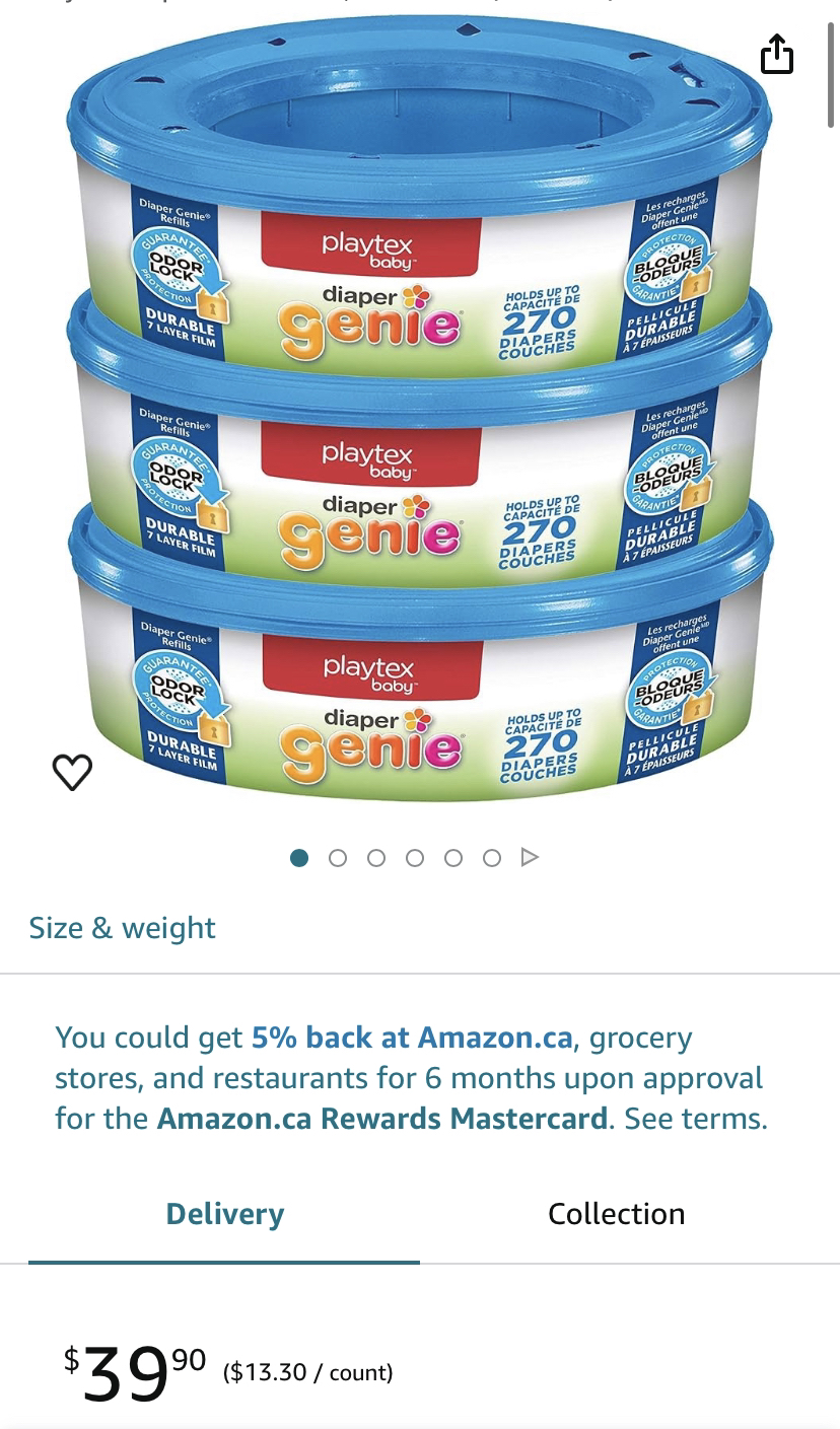 Playtex Diaper Genie Refill, 270 Count GOT 5 left thumbnail