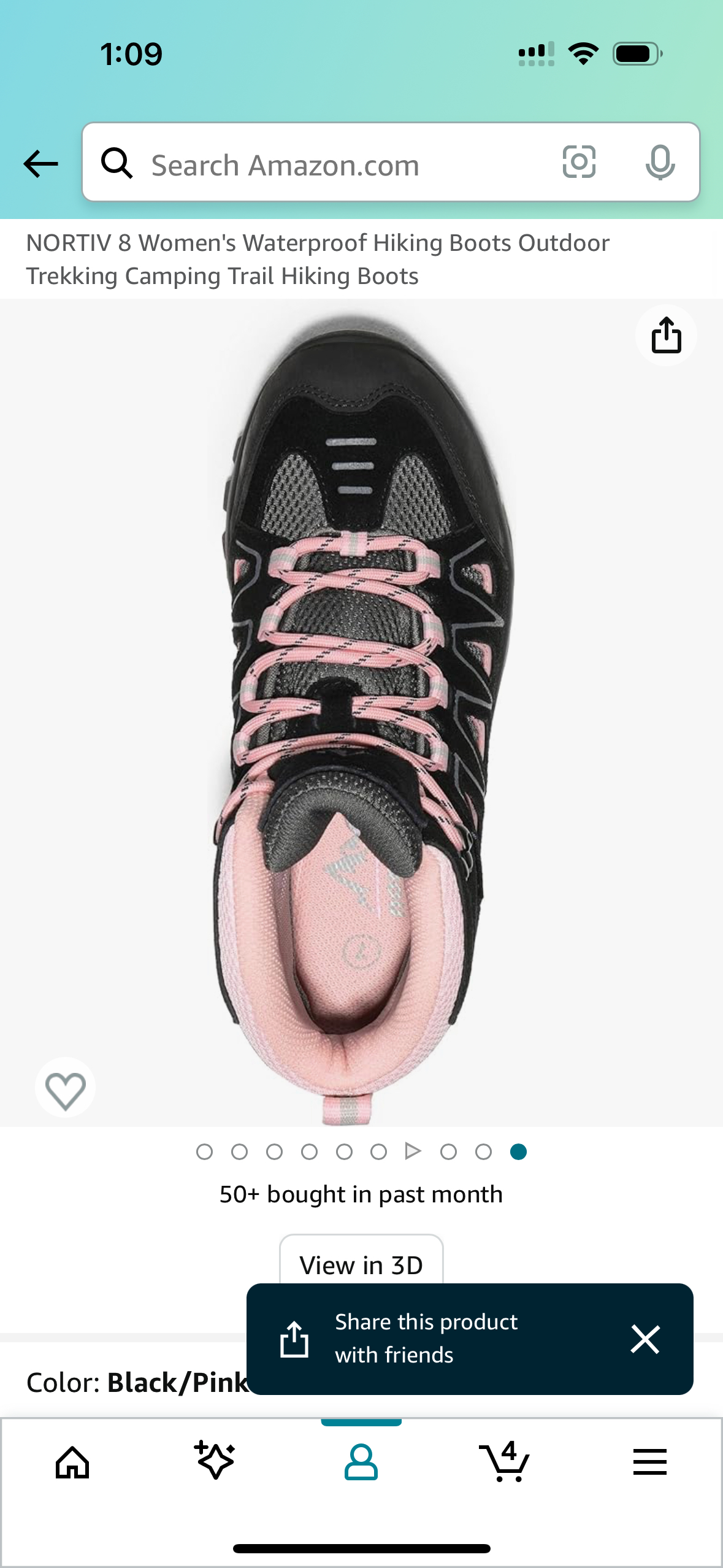 NORTIV 8 Women's Waterproof Hiking Boots Outdoor Trekking image indicator(7)