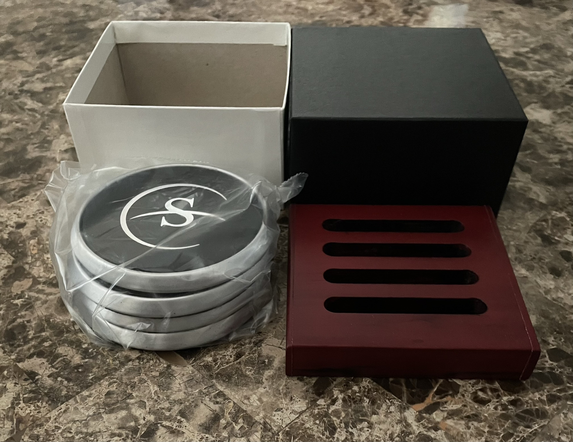 *REDUCED* Coasters in Wooden Base thumbnail