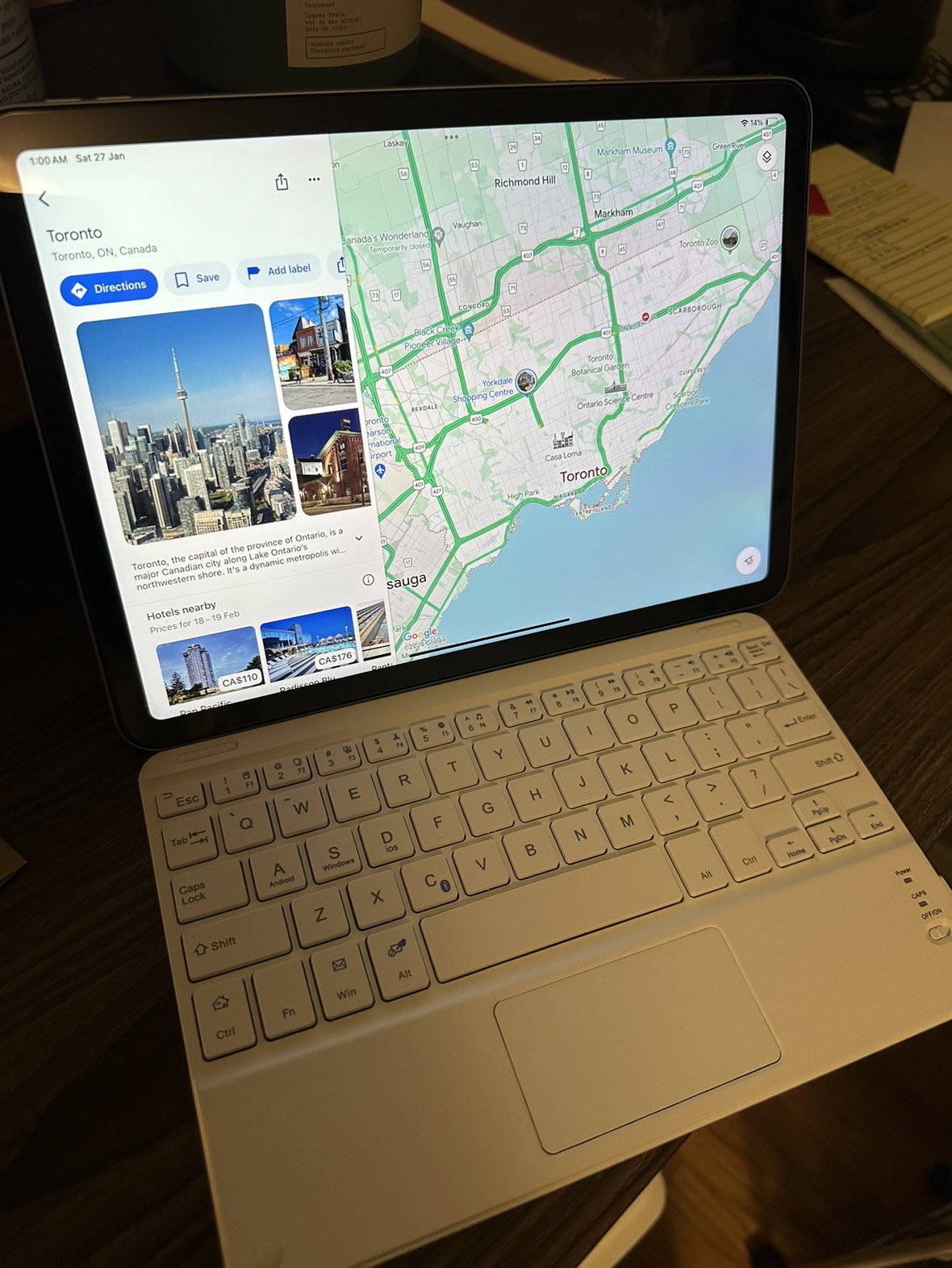 Bluetooth keyboard with touchpad for IPad - photo 2