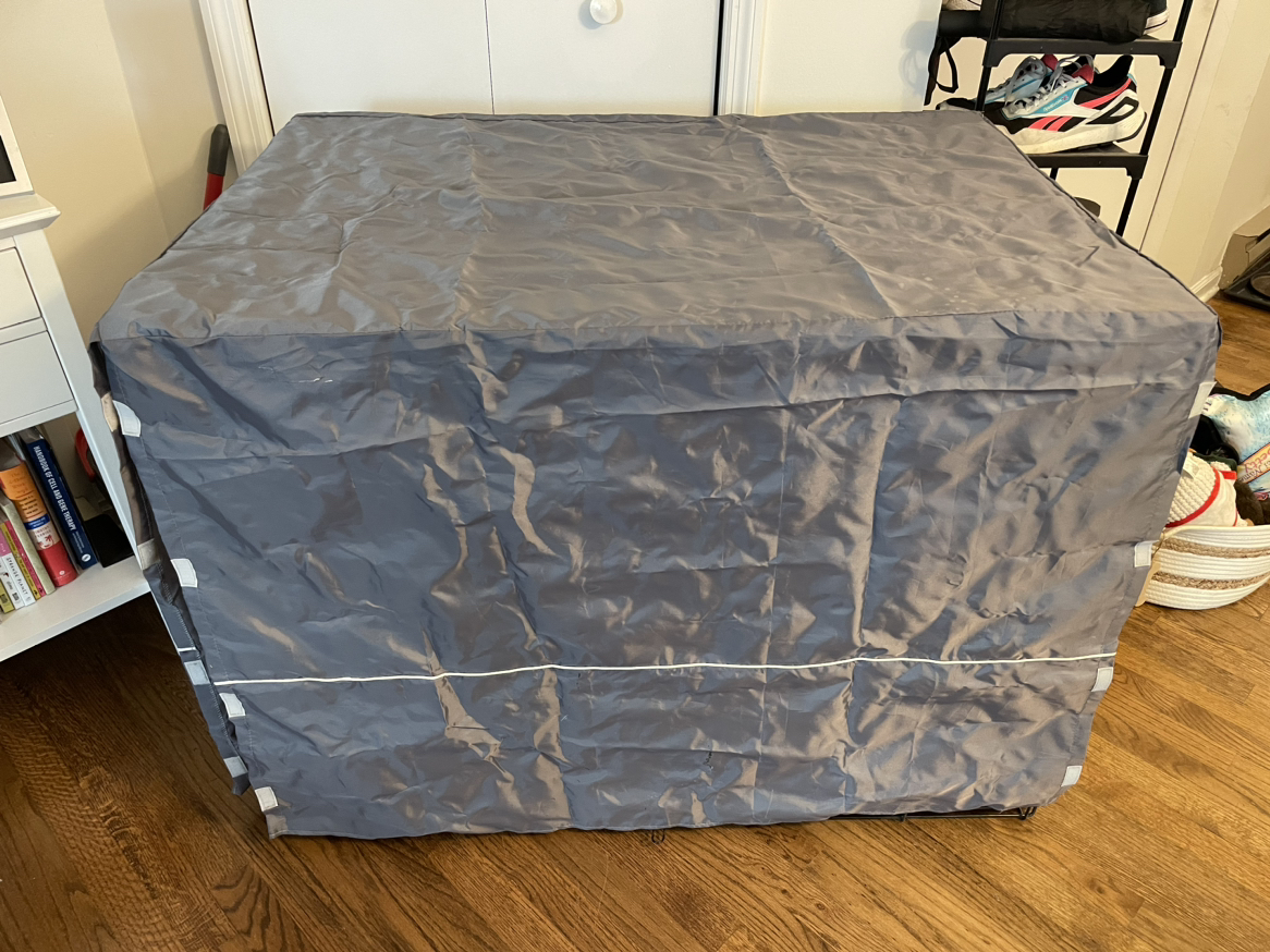 42in double door dog crate w/ divider + crate cover - photo 3