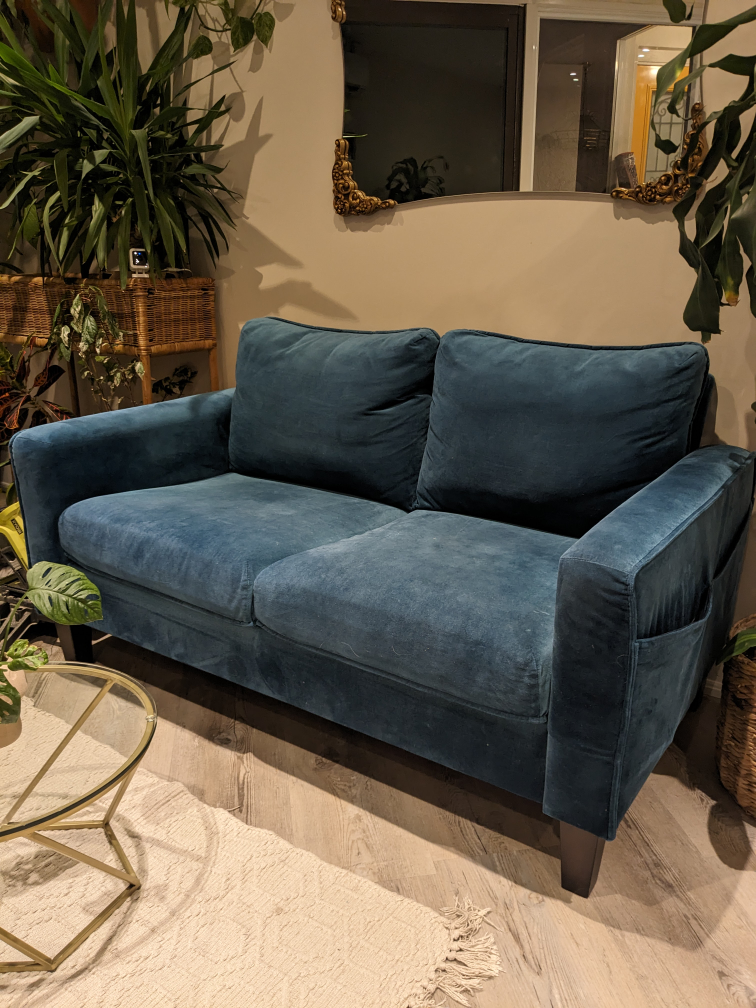 Love Seat - Blue Velvet