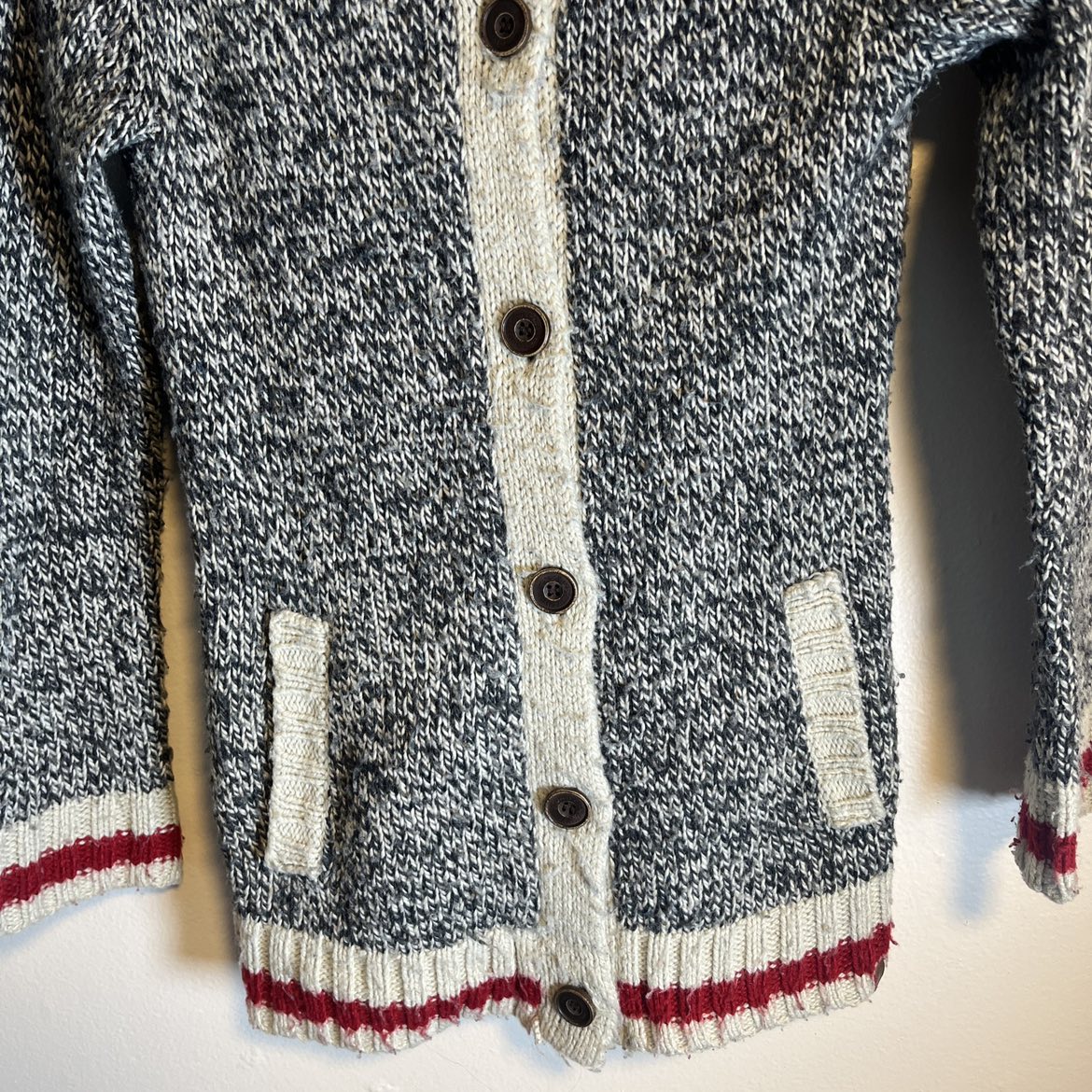Roots Kids Cabin Cardigan Knit Salt & Pepper Sweater image indicator(9)