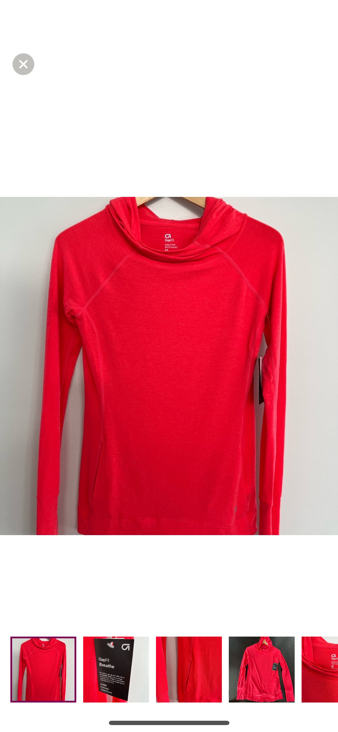 New with tags GapFit Coral hoodie XS image indicator(6)