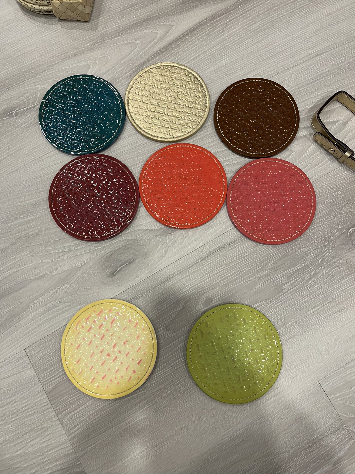 Coach coasters and bamboo coasters -14 in total - photo 2