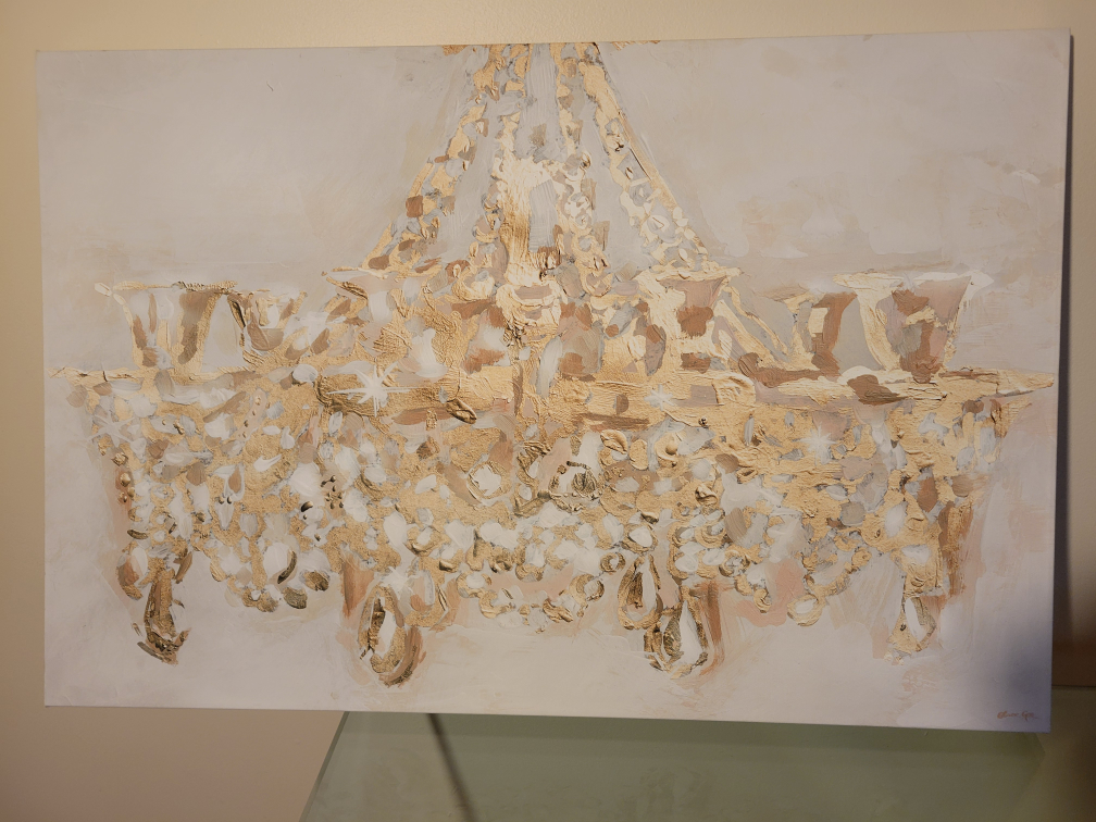 Canvas Art Print 'Candelabro'  36" x 24", Gold, White & Grey image indicator(3)