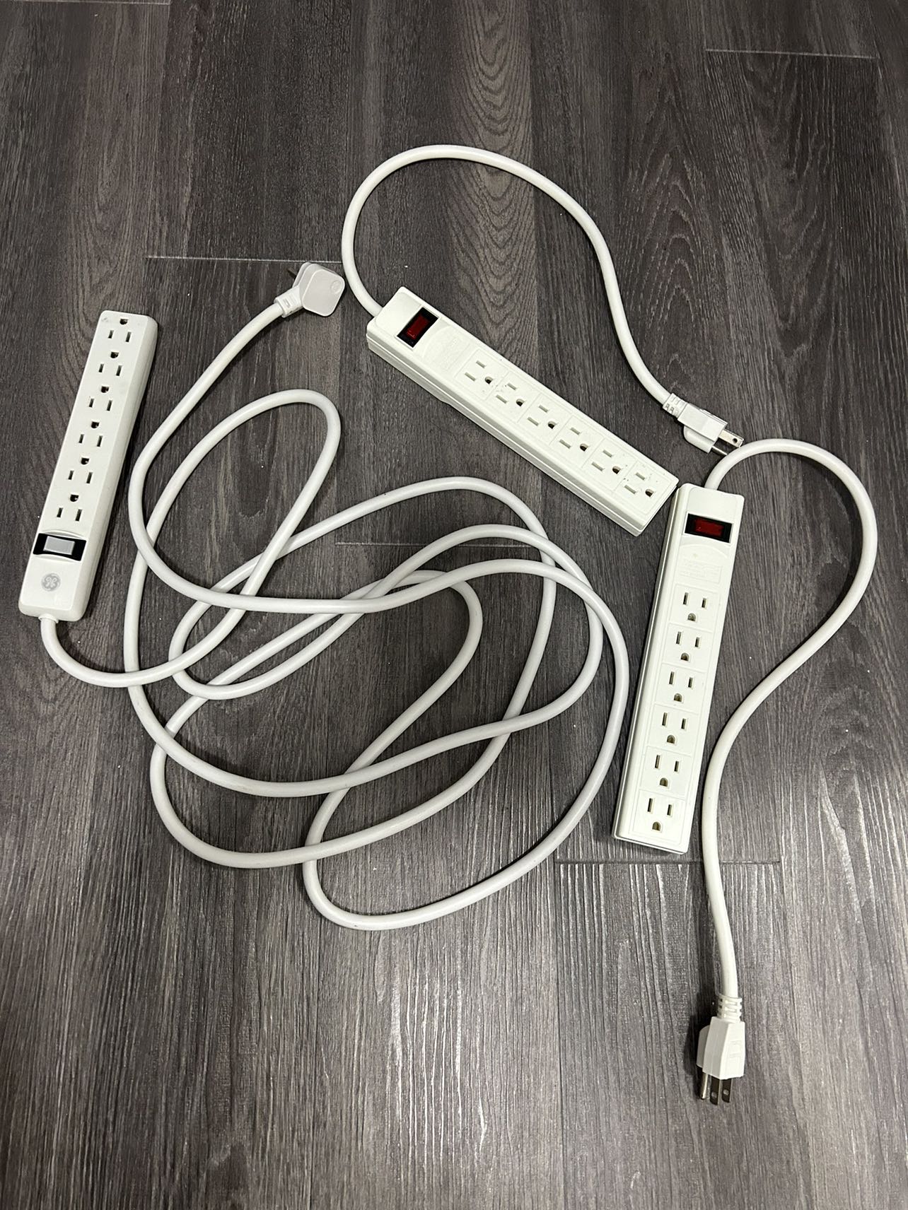 GE 6-Outlet Power Strip, 12ft Extension Cord