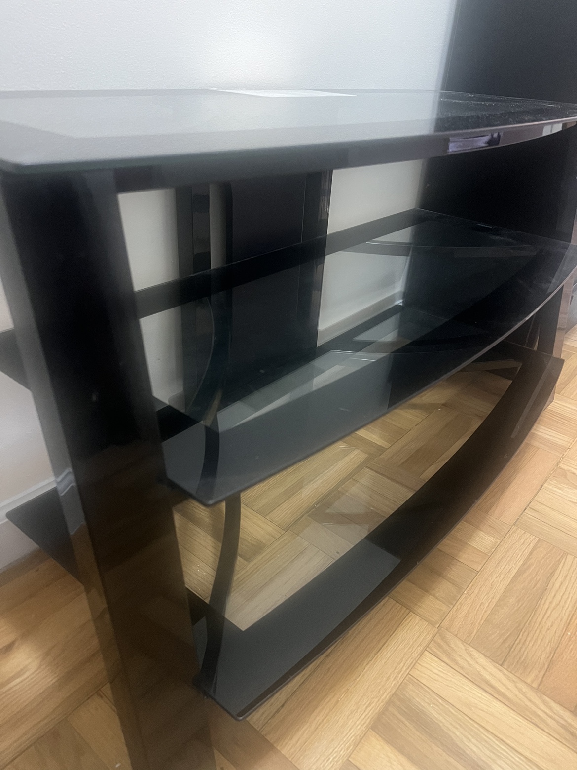TV Stand-glass and metal - photo 3