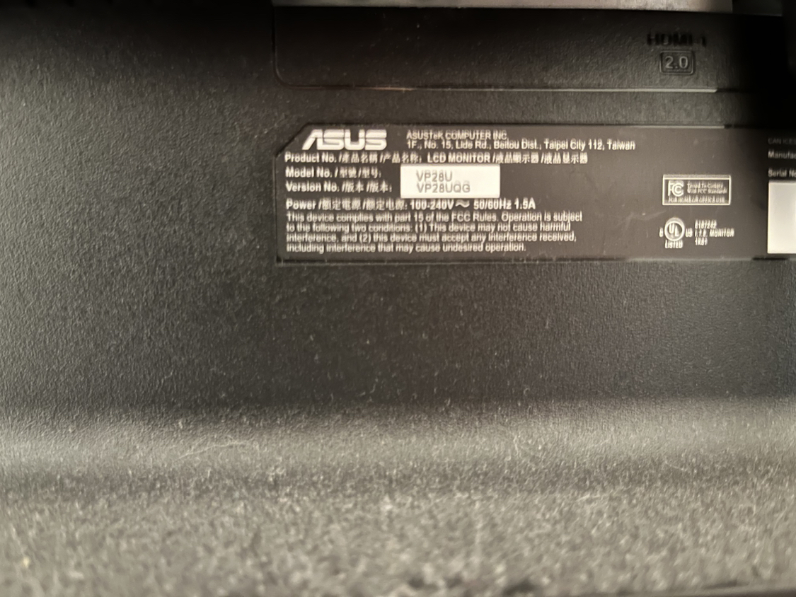 Asus VP28UQG 28” 4K Monitor - photo 5